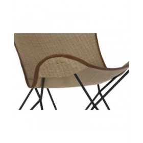 Sedia DKD Home Decor Metallo Rattan (74 x 78 x 92 cm)