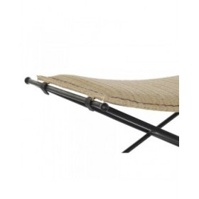 Panca DKD Home Decor   Nero Metallo Marrone Chiaro Rattan (94 x 49 x 44 cm)