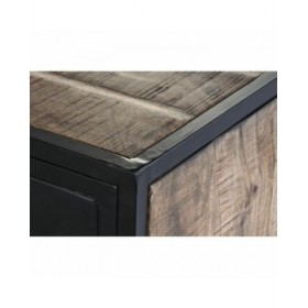 Credenza DKD Home Decor Marrone Nero Metallo Legno di mango (160 x 40 x 90 cm)