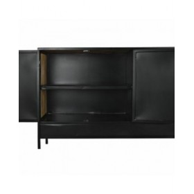 Credenza DKD Home Decor Marrone Nero Metallo Legno di mango (160 x 40 x 90 cm)