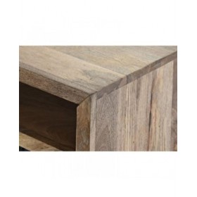 Tavolino da Caffè DKD Home Decor Nero Marrone Chiaro Metallo Legno di mango 120 x 60 x 45 cm