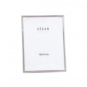 Cornice Portafoto Alexandra House Living Argentato Metallo 10 x 15 x 1 cm
