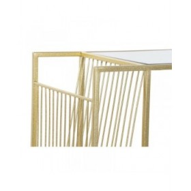 Portariviste DKD Home Decor Dorato Metallo Specchio 48 x 35 x 71 cm