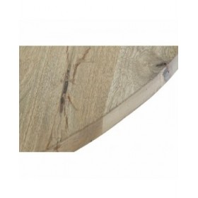 Tavolo da Pranzo DKD Home Decor 127 x 127 x 75 cm Naturale Nero Metallo Alluminio Legno di mango