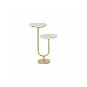 Tavolo aggiuntivo DKD Home Decor Dorato Metallo Marmo 45 x 27 x 63 cm