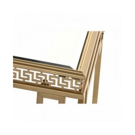 Tavolino da Caffè DKD Home Decor Specchio Metallo Alluminio 85 x 44 x 48 cm