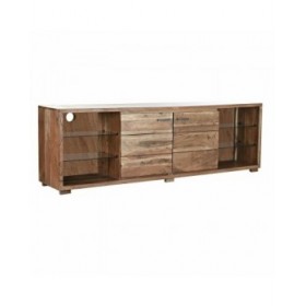 Mobile TV DKD Home Decor Marrone 200 x 40 x 63 cm Cristallo Acacia