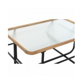 Tavolino da Caffè DKD Home Decor Cristallo Metallo (90 x 60 x 46 cm)