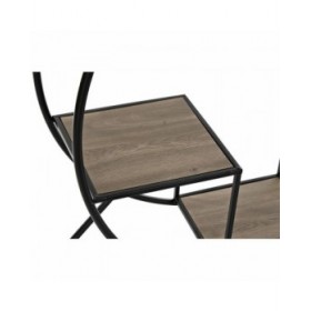 Scaffale DKD Home Decor Nero Grigio chiaro Metallo Abete 90 x 30 x 100 cm (1)