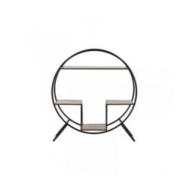 Scaffale DKD Home Decor Nero Grigio chiaro Metallo Abete 90 x 30 x 100 cm (1)