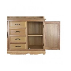 Credenza DKD Home Decor Naturale 124,5 x 39 x 201,8 cm Abete Alluminio Legno MDF