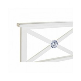Testiera del Letto DKD Home Decor Azzurro Bianco Legno 180 x 6 x 120 cm