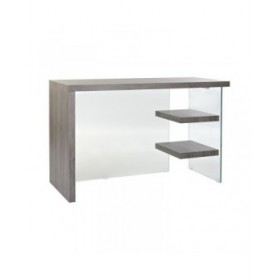 Scrivania DKD Home Decor Grigio Trasparente Cristallo Legno MDF 120 x 50 x 76 cm