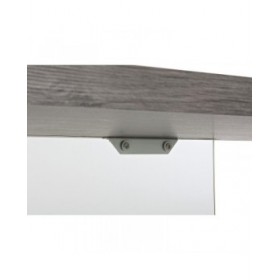 Scrivania DKD Home Decor Grigio Trasparente Cristallo Legno MDF 120 x 50 x 76 cm