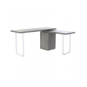 Scrivania DKD Home Decor Naturale Grigio Metallo MDF (150 x 120 x 75 cm)