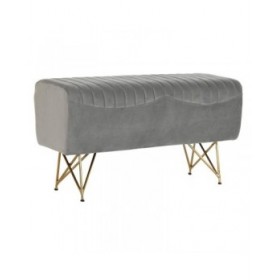 Panca DKD Home Decor   90 x 31 x 47 cm Grigio Dorato Metallo