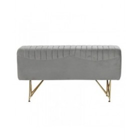 Panca DKD Home Decor   90 x 31 x 47 cm Grigio Dorato Metallo