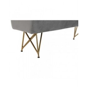 Panca DKD Home Decor   90 x 31 x 47 cm Grigio Dorato Metallo
