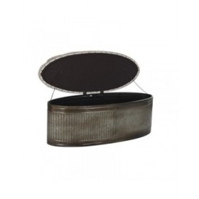Panca DKD Home Decor   Beige Metallo Poliestere Marrone scuro (121 x 44 x 47,5 cm)