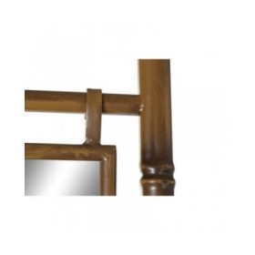 Portasciugamani da Terra DKD Home Decor Specchio Metallo Senape (55 x 3 x 190 cm)