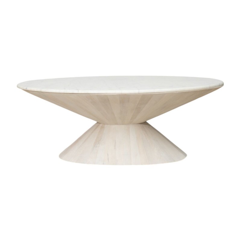 Tavolo aggiuntivo Romimex Bianco Dorato 122 x 45 x 69 cm Conica