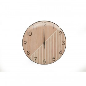 Orologio da Parete Romimex Beige Plastica Legno 30 x 30 x 2 cm