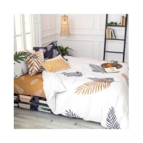 Copripiumino HappyFriday Blanc Foliage  Multicolore 140 x 200 cm