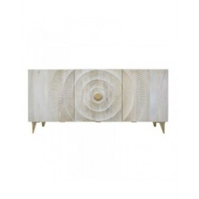 Credenza DKD Home Decor 160 x 45 x 75 cm Dorato Metallo Bianco Legno di mango