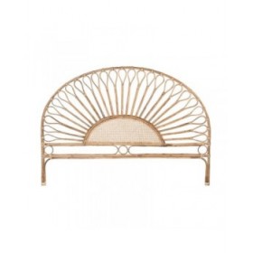 Testiera del Letto DKD Home Decor Naturale Girasole Legno Rattan 178 x 4 x 90 cm 178 x 4 x 127 cm