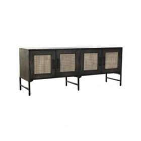 Credenza DKD Home Decor Marrone Rattan Legno di mango (155 x 40 x 61,5 cm)