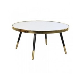 Tavolino da Caffè DKD Home Decor Glamour Dorato Argentato Acciaio Specchio 82,5 x 82,5 x 40 cm
