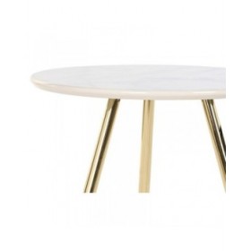 Set di 2 tavoli DKD Home Decor Bianco Nero Dorato 46 x 46 x 45 cm