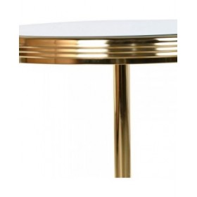 Tavolo aggiuntivo DKD Home Decor Specchio Dorato Ottone (42,5 x 42,5 x 49 cm)