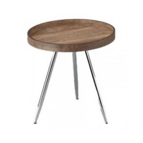 Tavolo aggiuntivo DKD Home Decor Acciaio Legno MDF (45,8 x 45,8 x 47,5 cm)