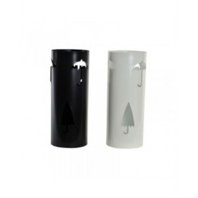 Portaombrelli DKD Home Decor 19 x 47 cm Bianco Nero Acciaio Ombrelli 19 x 19 x 47 cm (2 Unità)