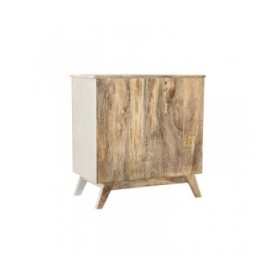 Cassettiera DKD Home Decor Metallo Bianco Coloniale Marrone scuro Legno di mango (72 x 50 x 75 cm)