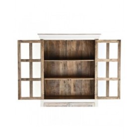 Stand Espositore DKD Home Decor 110 x 45 x 200 cm Cristallo Alluminio Legno di mango