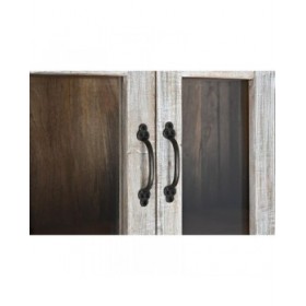 Stand Espositore DKD Home Decor 110 x 45 x 200 cm Cristallo Alluminio Legno di mango