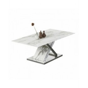 Tavolo da Pranzo DKD Home Decor Cristallo Argentato Grigio Acciaio Bianco 180 x 90 x 78 cm