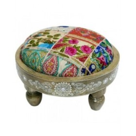Poggiapiedi DKD Home Decor Multicolore 40 x 40 x 22,8 cm (2 Unità)