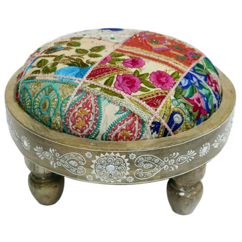 Poggiapiedi DKD Home Decor Multicolore 40 x 40 x 22,8 cm (2 Unità)