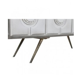 Credenza DKD Home Decor Grigio Dorato Metallo Bianco Legno di mango (152 x 43 x 84 cm)