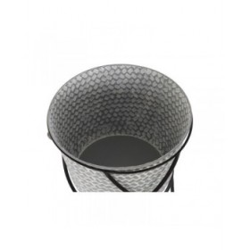 Set di Vasi DKD Home Decor Nero Grigio Metallo Ferro Quadrato 30 x 40 cm 37 x 37 x 82 cm (2 Unità)