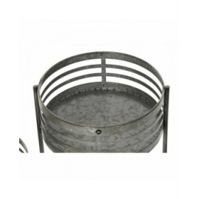 Vaso DKD Home Decor 3 in 1 Grigio Metallo Ferro Loft (47 x 35 x 72 cm)