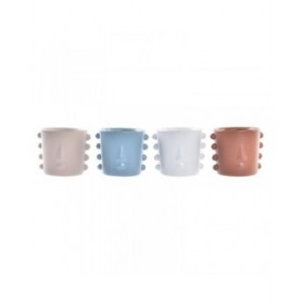 Vaso DKD Home Decor Viso Gres (15 x 13 x 12,5 cm) (4 Unità)