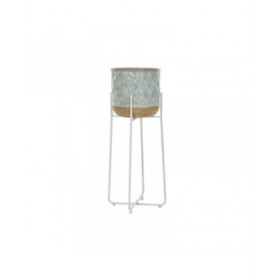 Vaso DKD Home Decor Bicolore Metallo 35 x 35 x 91 cm Rotondo (2 Unità)