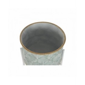 Vaso DKD Home Decor Bicolore Metallo 35 x 35 x 91 cm Rotondo (2 Unità)