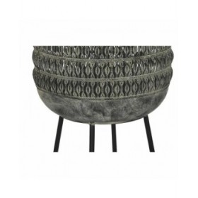 Set di vasi da fiori DKD Home Decor Consumato 32 x 32 x 84 cm Metallo (2 Unità)