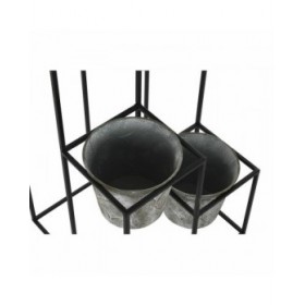 Vaso DKD Home Decor Grigio Metallo Consumato 34 x 34 x 71 cm Rotondo