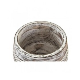 Vaso DKD Home Decor Marrone Bianco (2 Unità) (22 x 22 x 16 cm)